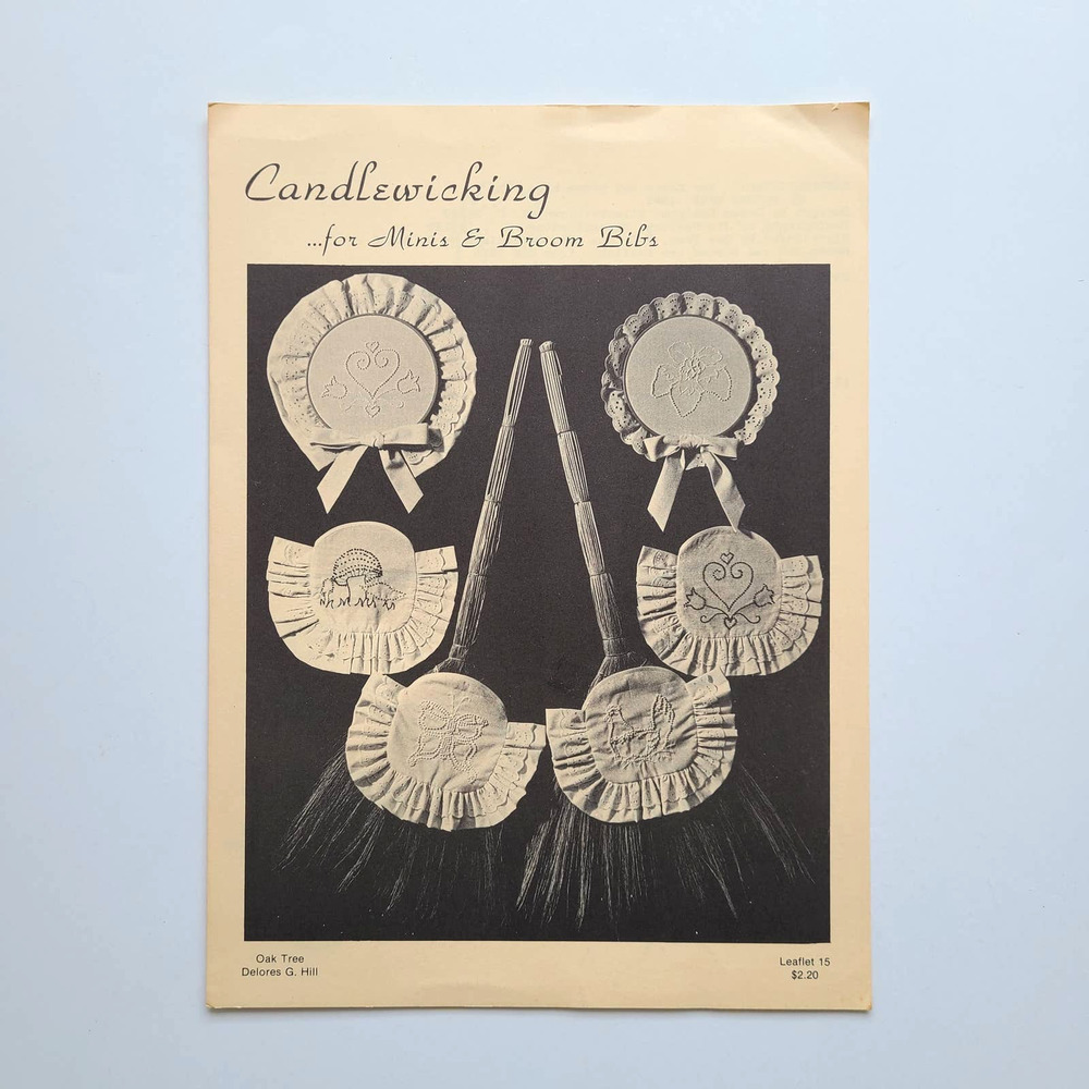 5/$15 Pattern Booklet Candlewicking for Minis & Broom Bibs Oak Tree 15 Ornaments